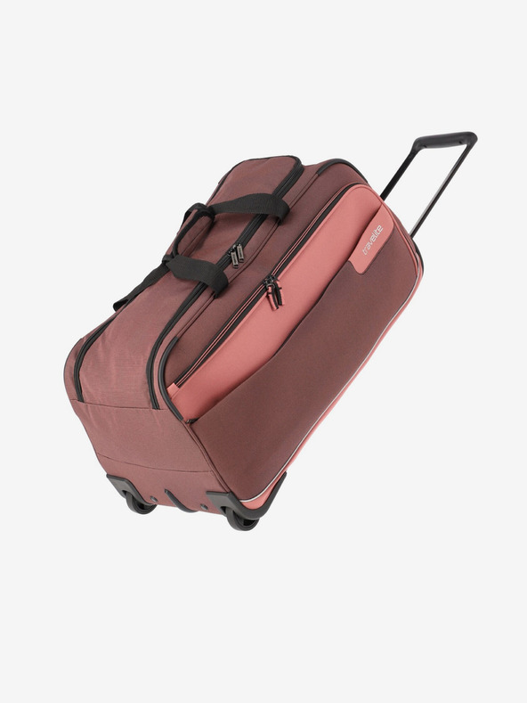 Travelite Pudrová dámska taška na kolieskach Travelite Viia Duffle Bag Rose