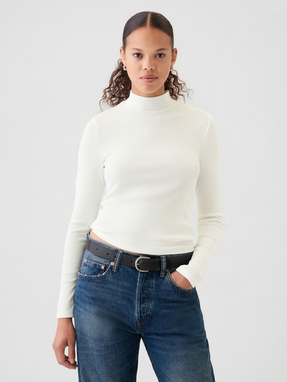 GAP Rebrované crop tričko
