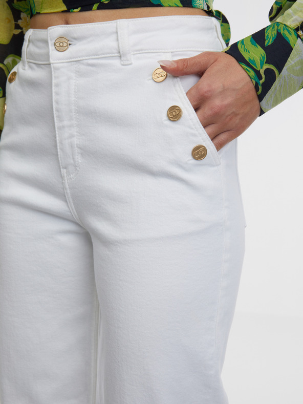 Orsay Biele dámske wide džínsy ORSAY