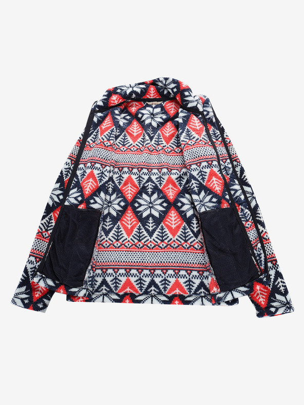 ALPINE PRO Dámska červeno-modrá mikina Supratherm Alpine Pro Eflina