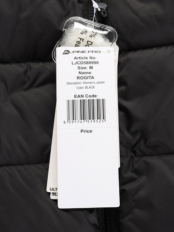 ALPINE PRO Dámska zimná páperová bunda s DWR ALPINE PRO Rogita