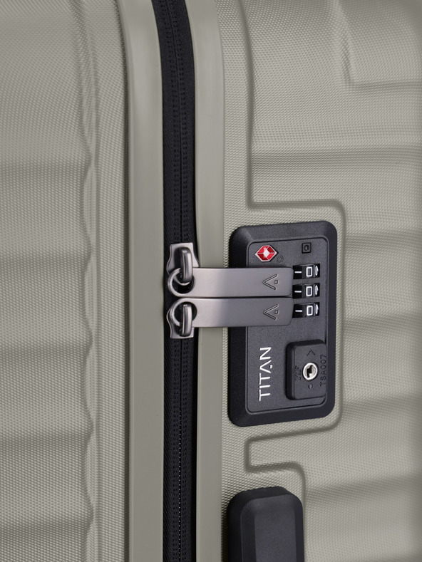 Titan Béžový cestovný kufor Titan Litron S