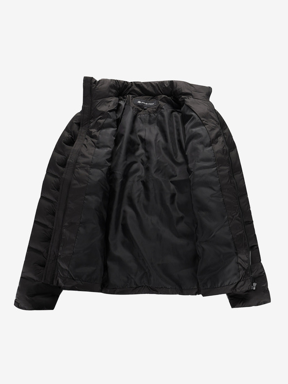 ALPINE PRO Čierna pánska bunda Alpine Pro Tagor s nepremokavou úpravou