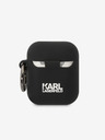 Karl Lagerfeld 3D Logo NFT Choupette Head Silikónové puzdro pre Airpods 1/2 čierne Karl Lagerfeld