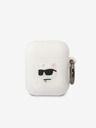 Karl Lagerfeld 3D Logo NFT Choupette Head Silikónové puzdro pre Airpods 1/2 White Karl Lagerfeld