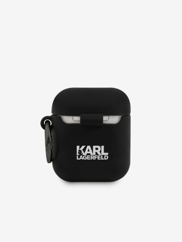 Karl Lagerfeld Rue St Guillaume Silikónové puzdro pre Airpods 1/2 Black Karl Lagerfeld