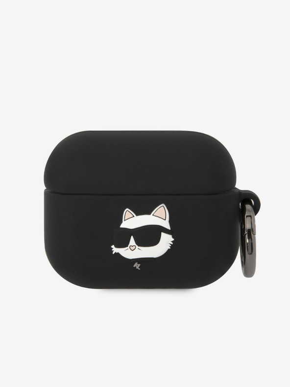 Karl Lagerfeld 3D Logo NFT Choupette Head Silikónové puzdro pre Airpods Pro Black Karl Lagerfeld