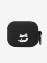 Karl Lagerfeld 3D Logo NFT Choupette Head Silikónové puzdro pre Airpods Pro Black Karl Lagerfeld