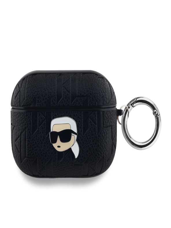 Karl Lagerfeld Karl Lagerfeld PU Embossed Karl Head Case pre AirPods Pro Black