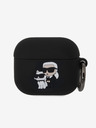 Karl Lagerfeld 3D logo NFT Karl and Choupette silikónové puzdro pre AirPods 3 čierne Karl Lagerfeld