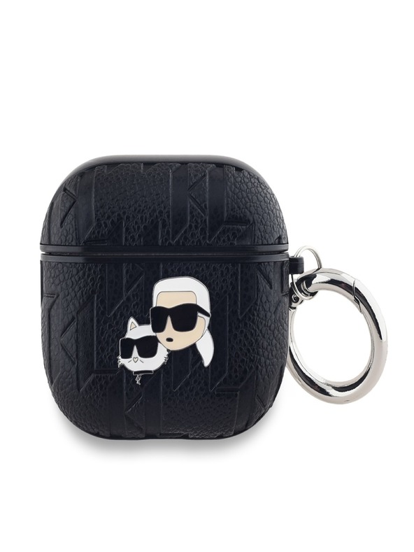 Karl Lagerfeld Karl Lagerfeld PU Embossed Karl and Choupette Heads Case pre AirPods 3 Black