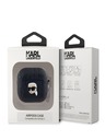 Karl Lagerfeld Karl Lagerfeld PU Embossed Karl Head Case pre AirPods 3 Black