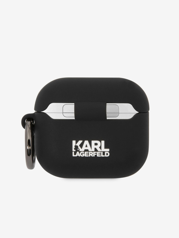 Karl Lagerfeld 3D Logo NFT Choupette Head Silikónové puzdro pre Airpods 3 čierne Karl Lagerfeld