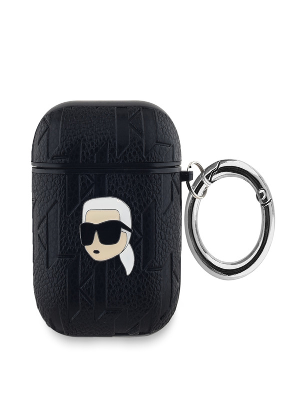Karl Lagerfeld Karl Lagerfeld PU Embossed Karl Head Case pre AirPods 1/2 Black