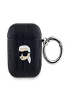 Karl Lagerfeld Karl Lagerfeld PU Embossed Karl Head Case pre AirPods 1/2 Black
