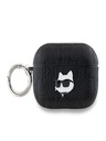 Karl Lagerfeld Karl Lagerfeld PU Embosované puzdro s hlavou Choupette pre AirPods Pro 2 čierne