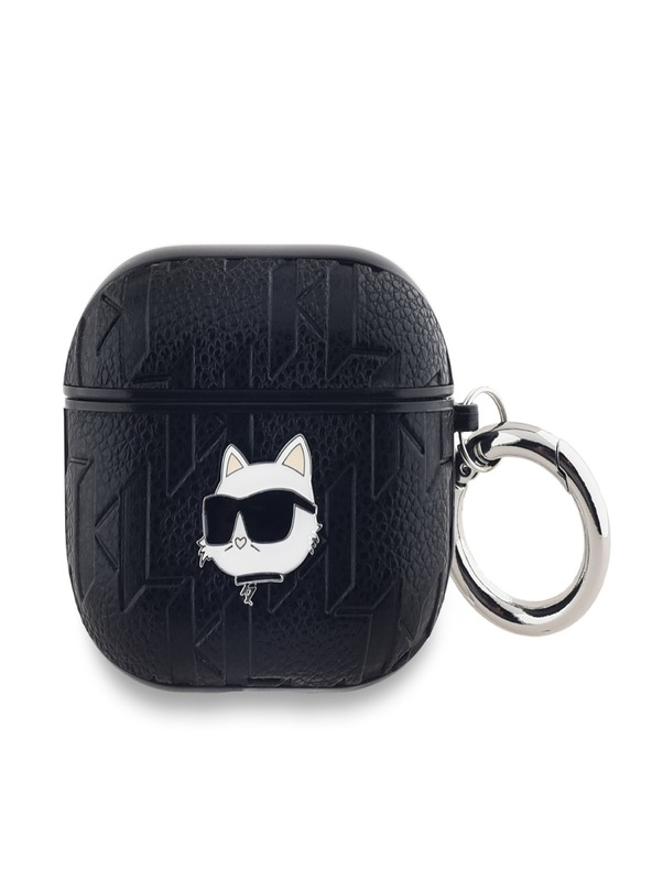 Karl Lagerfeld Karl Lagerfeld PU Embossed Choupette Head Case pre AirPods 3 Black
