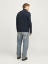 Jack & Jones Tmavomodrý pánsky sveter Jack & Jones na zips