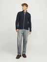 Jack & Jones Tmavomodrý pánsky sveter Jack & Jones na zips