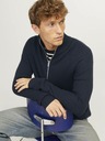 Jack & Jones Tmavomodrý pánsky sveter Jack & Jones na zips