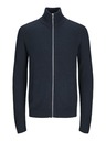 Jack & Jones Tmavomodrý pánsky sveter Jack & Jones na zips