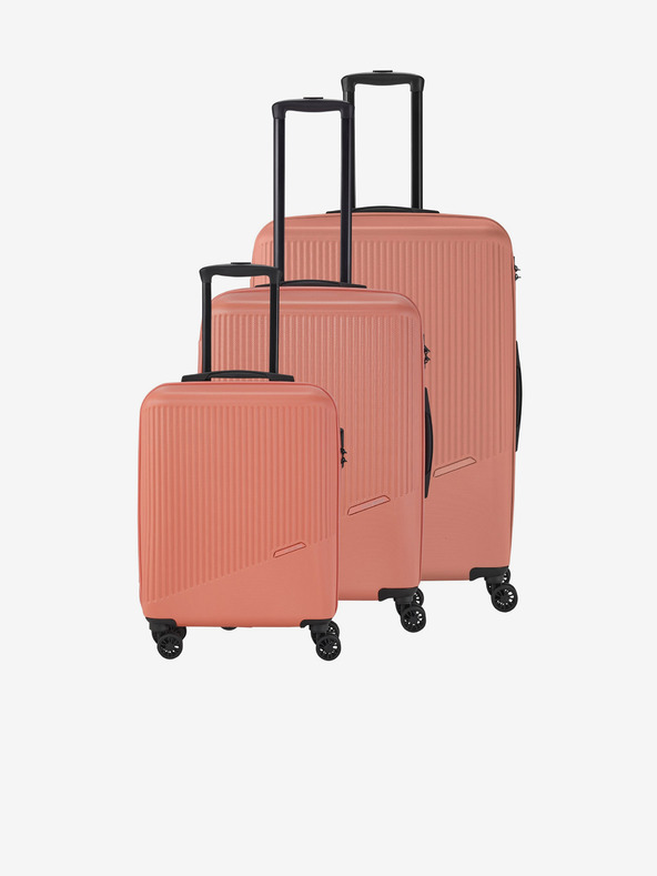 Travelite Travelite Bali S,M,L sada troch cestovných kufrov v oranžovej farbe