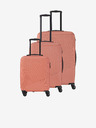 Travelite Travelite Bali S,M,L sada troch cestovných kufrov v oranžovej farbe
