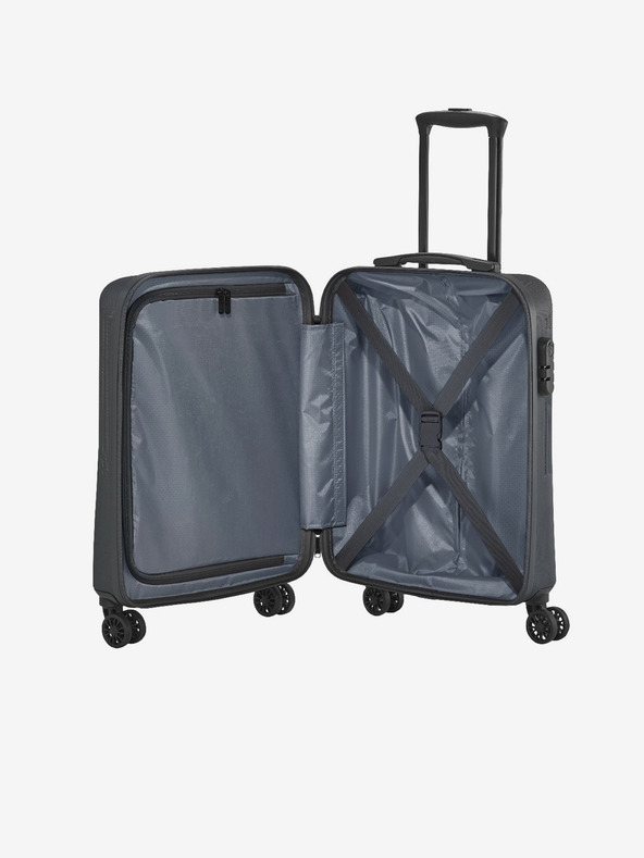 Travelite Tmavo šedý cestovný kufor Travelite Bali S