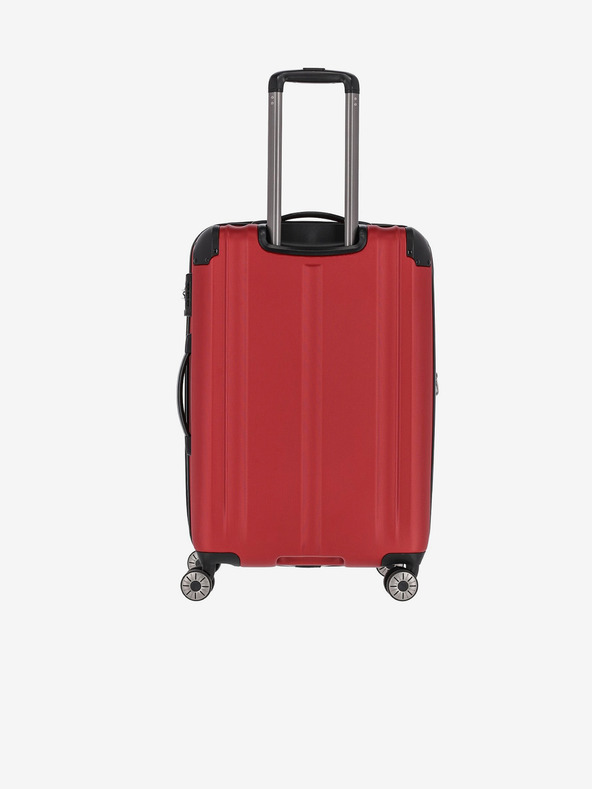 Travelite Sada troch cestovných kufrov Travelite City 4w v červenej farbe S,M,L