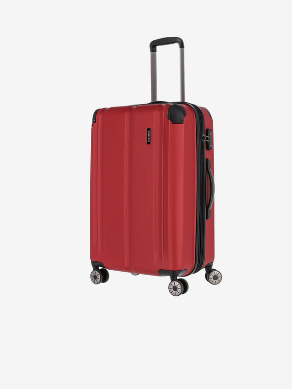 Travelite Sada troch cestovných kufrov Travelite City 4w v červenej farbe S,M,L