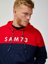 Sam 73 Červeno-modrá pánska mikina SAM 73 Eldos