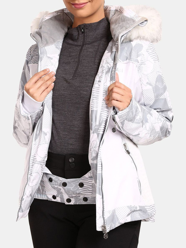 Kilpi Biela dámska zateplená lyžiarska bunda Kilpi Lena-W