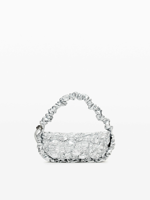 Desigual Dámska kabelka Desigual Flossy Eibar Mini v striebornej farbe