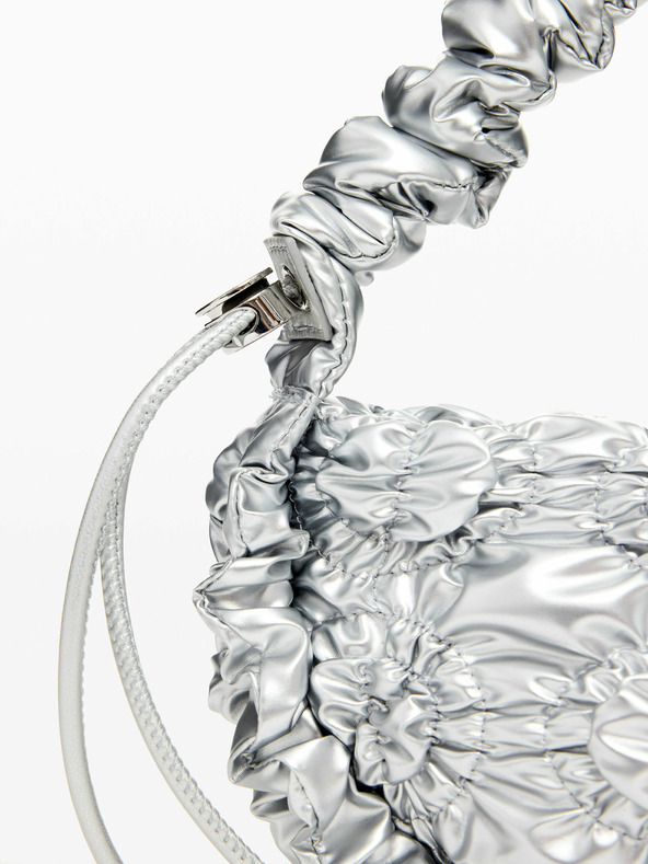 Desigual Dámska kabelka Desigual Flossy Eibar Mini v striebornej farbe