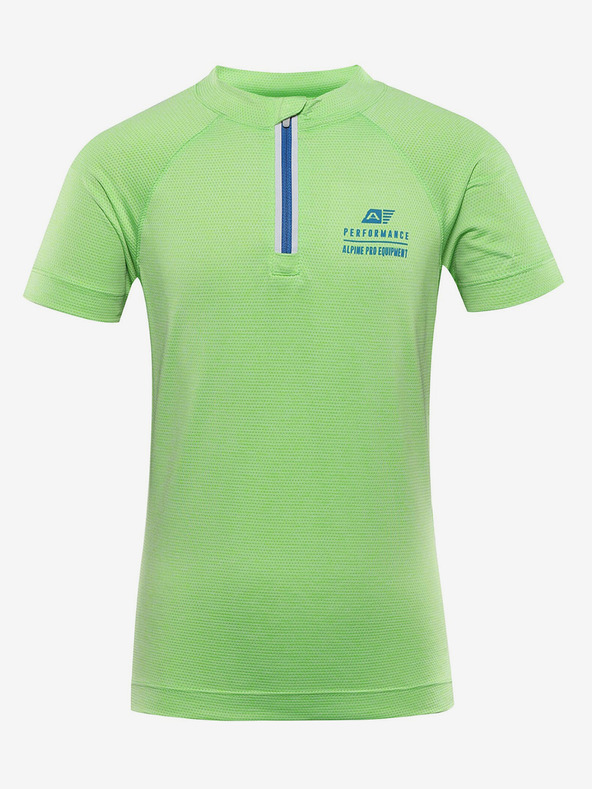 ALPINE PRO Alpine Pro zelené chlapčenské rýchloschnúce cyklistické tričko LATTERO