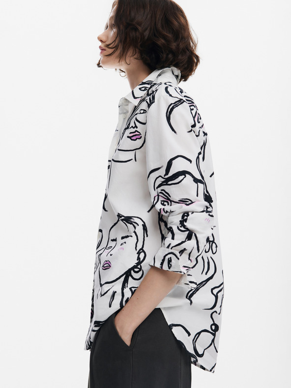 Desigual Dámska košeľa Desigual Faces Patterned