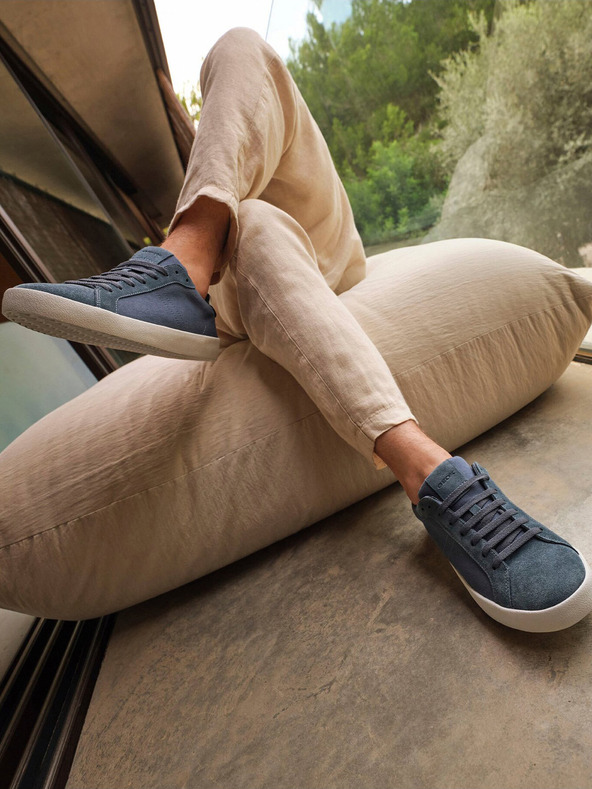 Geox Modré pánske tenisky Geox Affile