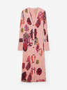 Desigual Dámske vzorované pletené šaty Desigual Maxflower Scrbble Lacroix