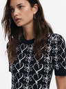Desigual Desigual Coeurs Lacroix Dámske vzorované pletené šaty