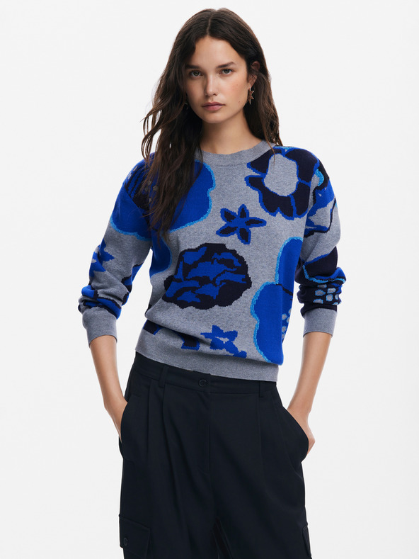 Desigual Desigual Niagara Dámsky kvetinový sveter