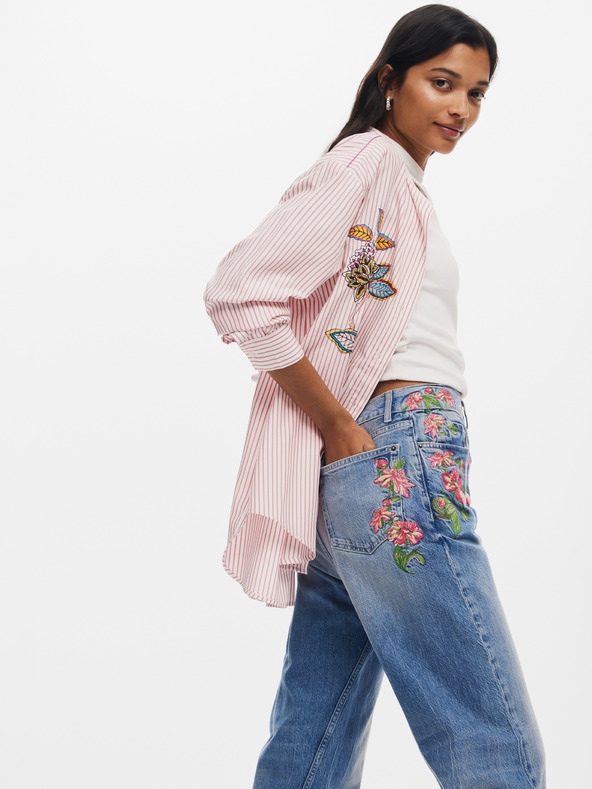 Desigual Dámske rovné džínsy Desigual Carina