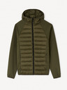 Celio Khaki pánska vesta s kapucňou Celio Jushellsl