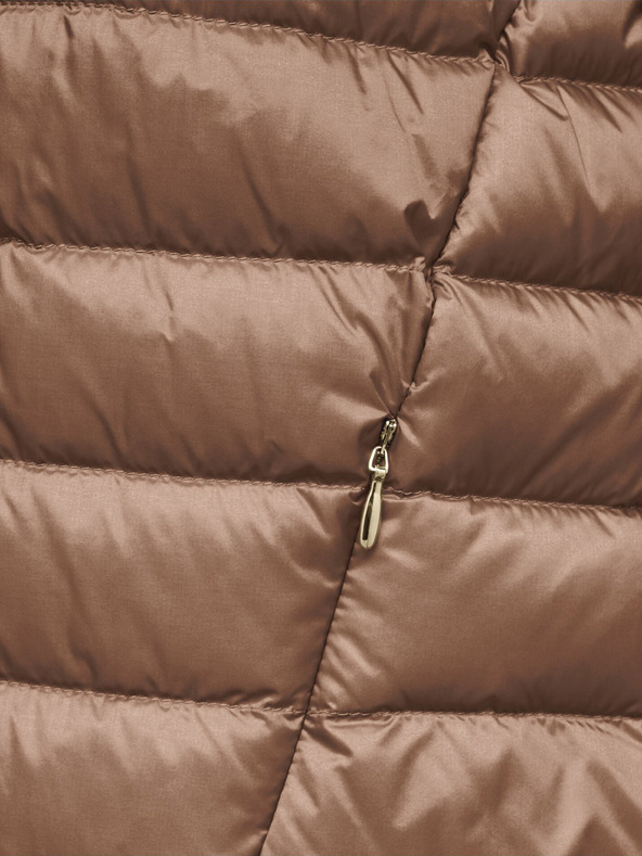 Geox Tmavohnedá dámska páperová bunda Geox Jaysen