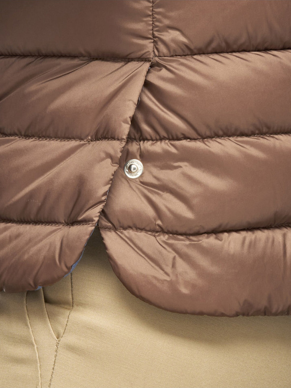 Geox Tmavohnedá dámska páperová bunda Geox Jaysen