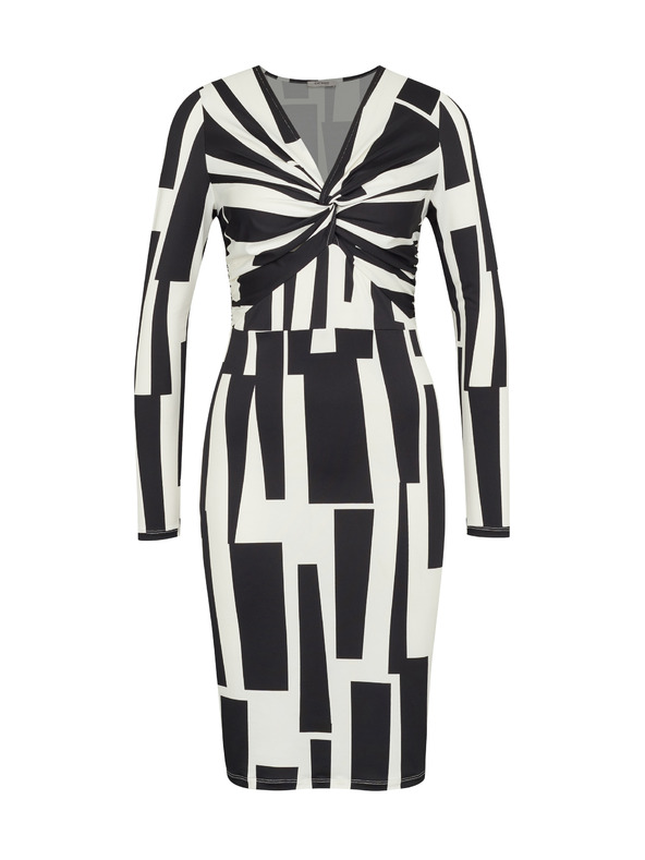 Orsay Čierne dámske šaty ku kolenám ORSAY