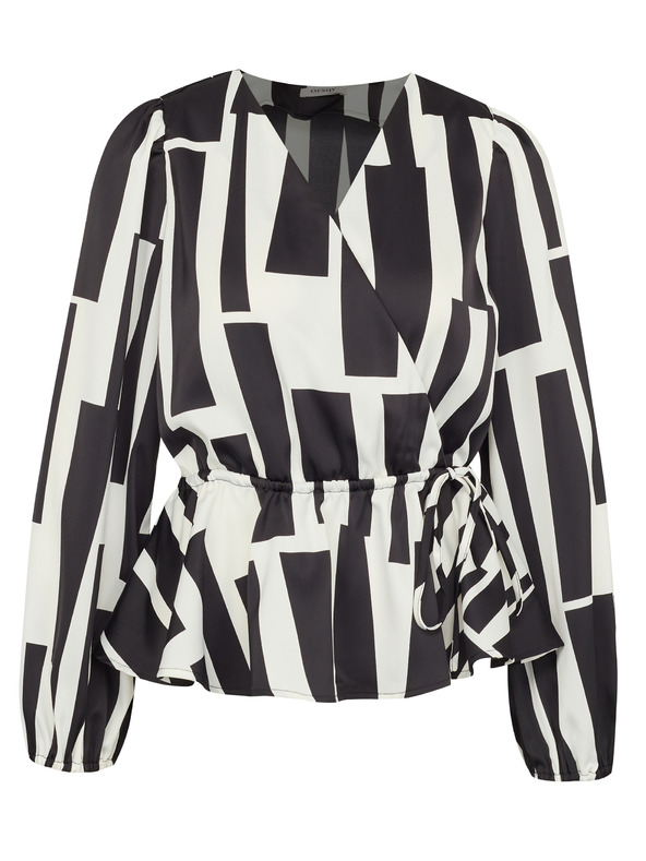 Orsay Čierna dámska vzorovaná blúzka ORSAY