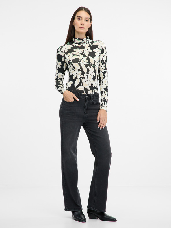 Orsay Čierne dámske široké džínsy ORSAY