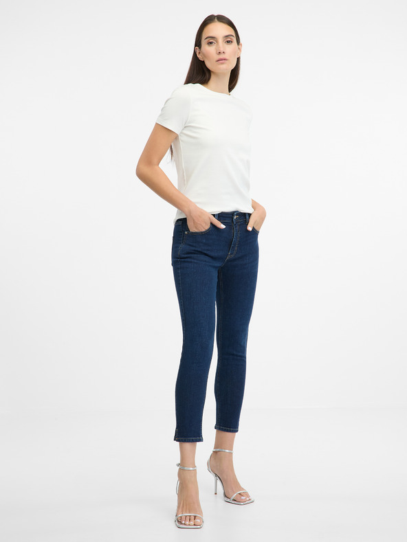 Orsay Modré dámske skinny fit džínsy ORSAY