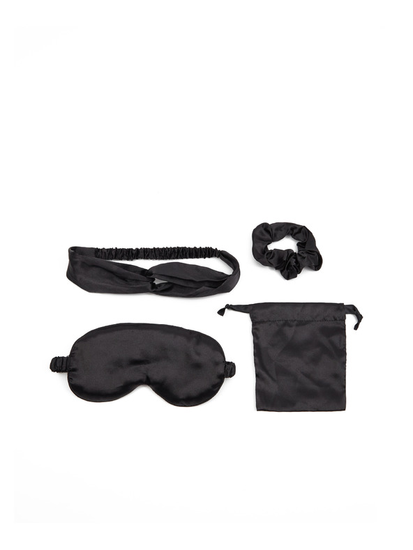 Orsay Čierny dámsky set doplnkov na spanie v darčekovej krabičke ORSAY
