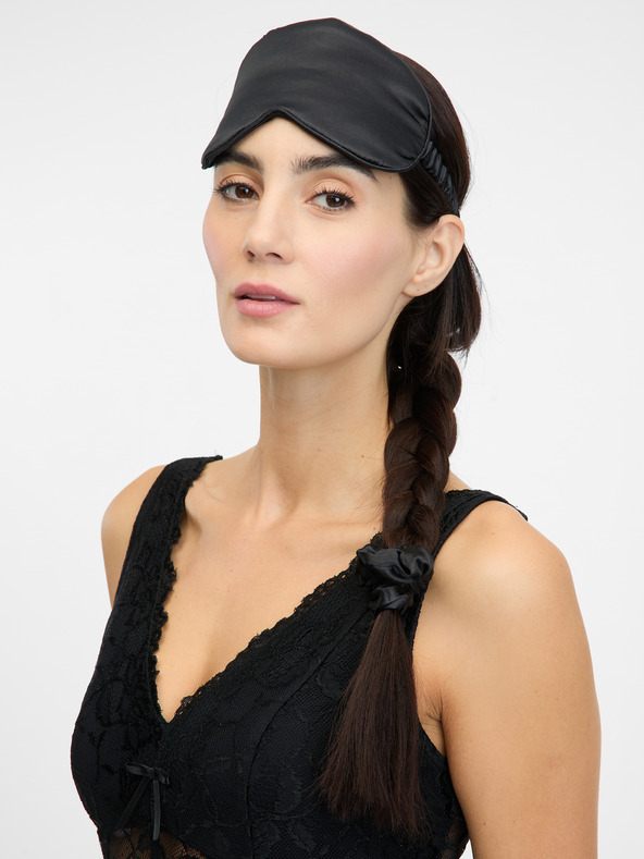 Orsay Čierny dámsky set doplnkov na spanie v darčekovej krabičke ORSAY